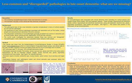 Results All neuropathologies were associated with clinical dementia when controlling for cortical plaques and tangles except Hirano bodies, GVD and brainstem.