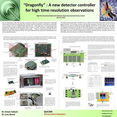 Scientific CCD characterisation at Universidad Complutense LICA Laboratory We are developing a new CCD controller intended for high time-resolution observations.