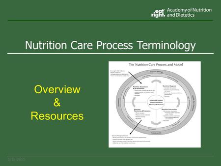 Nutrition Care Process Terminology