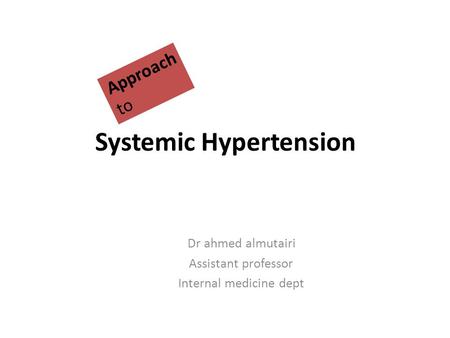 Systemic Hypertension