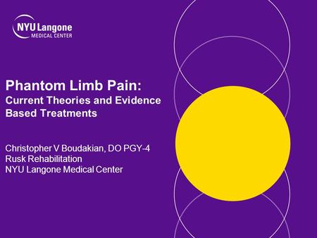 Phantom Limb Pain: Current Theories and Evidence Based Treatments