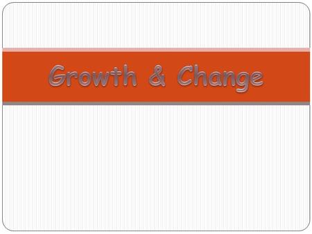 What is growth? The process of developing or maturing physically, mentally, spiritually. Think about an instance where you’ve experienced growth.