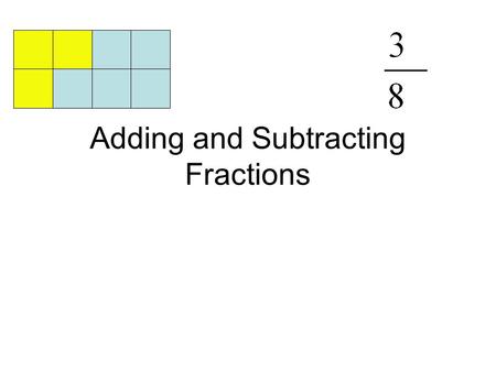 Adding and Subtracting Fractions