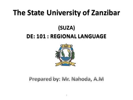 The State University of Zanzibar