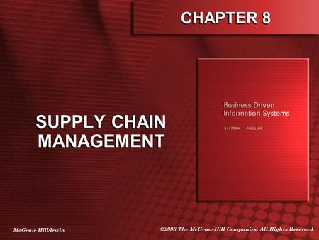 SUPPLY CHAIN MANAGEMENT