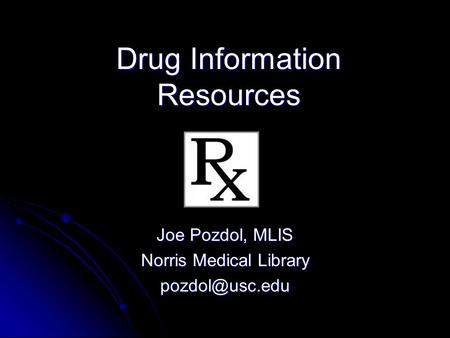 Drug Information Resources