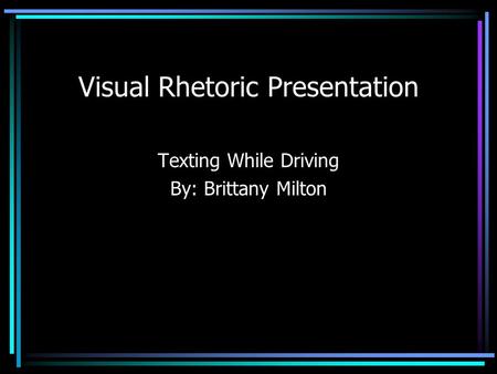 Visual Rhetoric Presentation