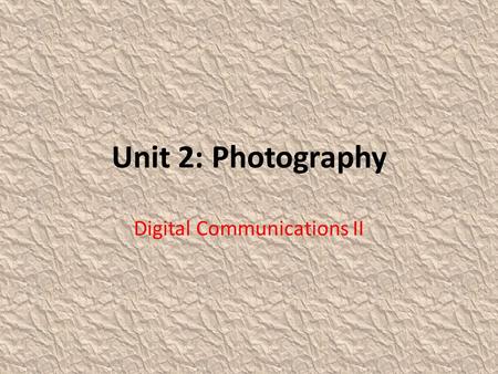 Digital Communications II