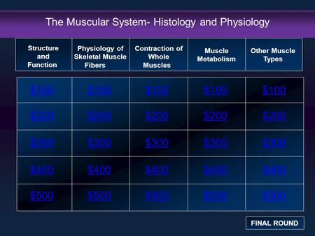 The Muscular System- Histology and Physiology