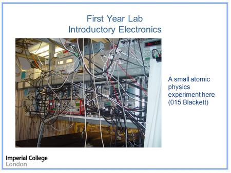 First Year Lab Introductory Electronics