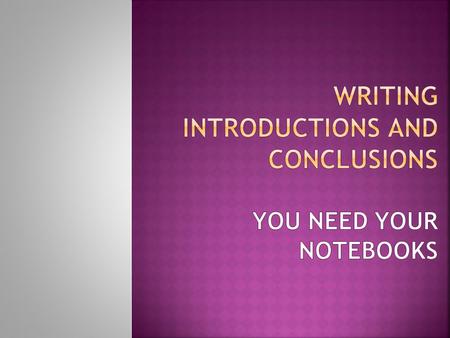 An introduction tells readers what your paper is going to be about. It should have: An introductory statement that lets readers know what your paper is.