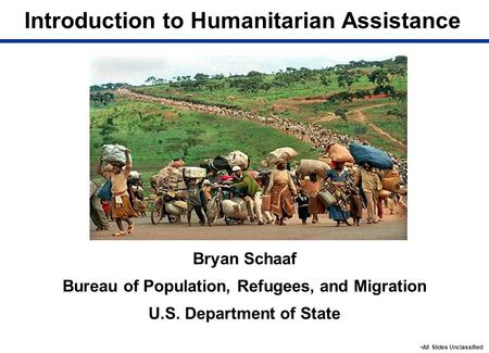 Introduction to Humanitarian Assistance