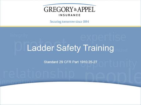 Ladder Safety Training