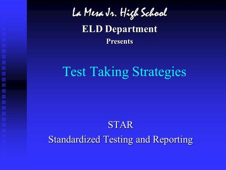 Test Taking Strategies