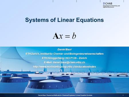 Systems of Linear Equations