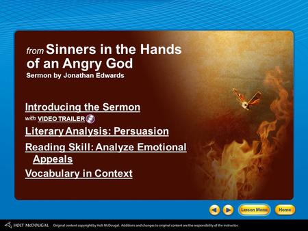 of an Angry God Introducing the Sermon Literary Analysis: Persuasion