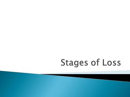  In paragraph form, write about a loss you experienced. What type of loss did you experience and how did you cope with this loss?  OR  Write about.