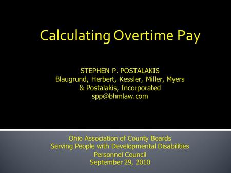 Calculating Overtime Pay