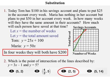 Algebra 7-2 Substitution