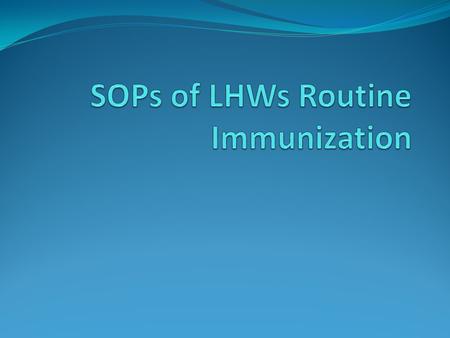 Training Districts trainers Provincial Level FLCF Trainers District level LHWs Six days theoretical FLCF Six months Practical Training.