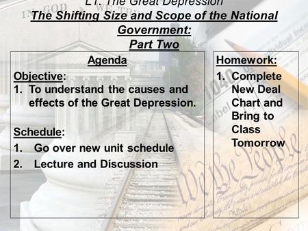 The Shifting Size and Scope of the National Government: