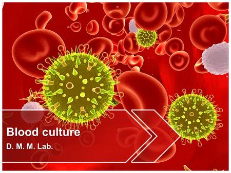 Blood culture D. M. M. Lab..