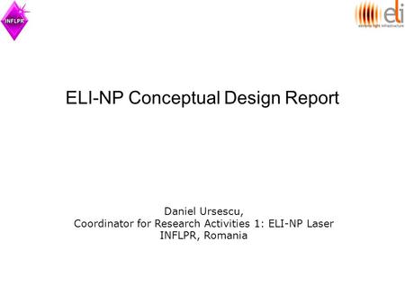 ELI-NP Conceptual Design Report