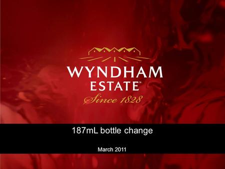 11 187mL bottle change March 2011. 22 The BIN range of 187ml bottles will be moving from a French Green (colour), burgundy (shape) bottle to a Flint (colourless),