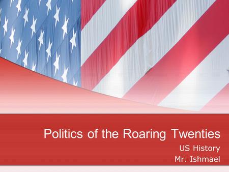 Politics of the Roaring Twenties