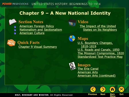 Chapter 9 – A New National Identity