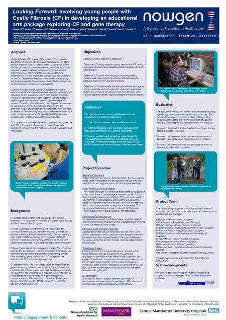 Abstract Cystic Fibrosis (CF) is one of the most common genetic conditions in the UK, affecting approximately one in 2500 people. Patients with CF cannot.