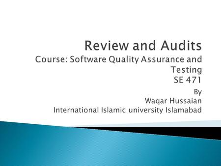 By Waqar Hussaian International Islamic university Islamabad.