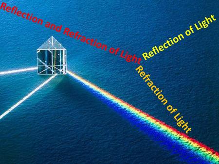 Reflection and Refraction of Light