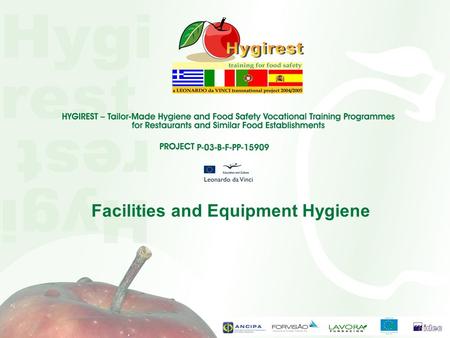 Facilities and Equipment Hygiene. Facilities and Equipment Module 3 Facilities and Equipment Hygiene (Workers)