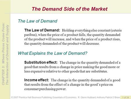 © 2007 Prentice Hall Business Publishing; Essentials of Economics, R. Glenn Hubbard, Anthony Patrick O’Brien CHAPTER 3: Where Prices Come From:The Interaction.