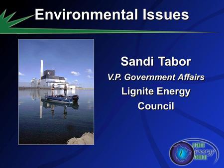 Sandi Tabor V.P. Government Affairs Lignite Energy Council Sandi Tabor V.P. Government Affairs Lignite Energy Council Environmental Issues.