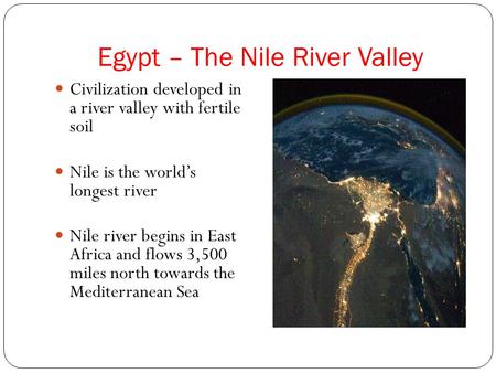 Egypt – The Nile River Valley