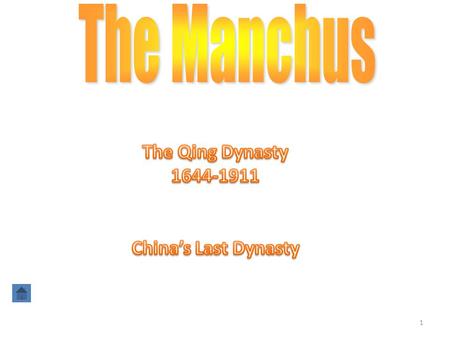 1. 2 In the early 1600s, the peasants of southern China rebelled against the Ming emperor. While the Chinese army was busy in the south, the Manchu, a.