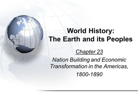 World History: The Earth and its Peoples