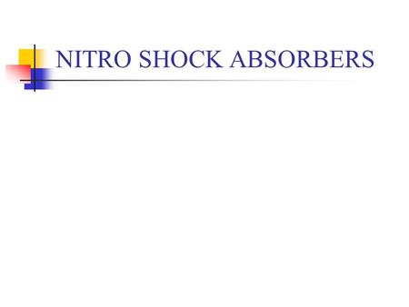 NITRO SHOCK ABSORBERS.