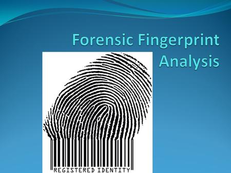 Forensic Fingerprint Analysis