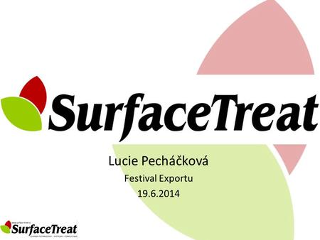 Lucie Pecháčková Festival Exportu 19.6.2014. CONTENT PLASMA AROUND US PLASMA PROCESS & EFECT TECHNOLOGY ADVANTAGES SurfaceTreat & EXPORT 2.