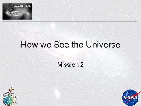 How we See the Universe Mission 2 2 Putting it into perspective When we organize light waves in this type of order, we call it the “Electromagnetic Spectrum”