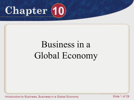 Business in a Global Economy