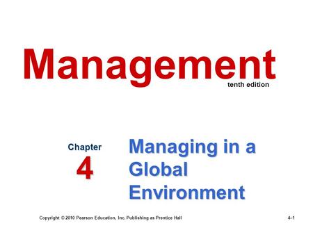 Managing in a Global Environment