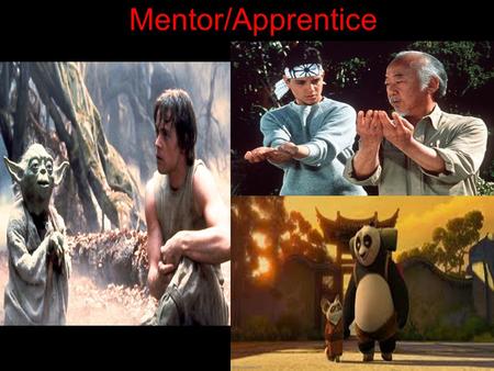 Mentor/Apprentice. Gospel. Community. Mission. Question 1: In what ways, are you a disciple or student learning from someone else? Is there a mentor figure.