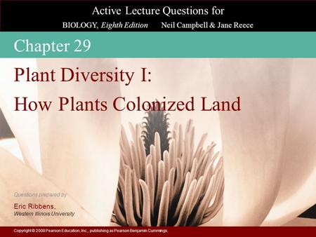 Plant Diversity I: How Plants Colonized Land