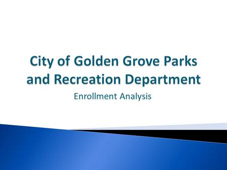 Enrollment Analysis. AthleticsLeisureArts Largest EnrollmentsTeam sports Personal development classes Music and dance classes Enrollment Capacity Enrolled.