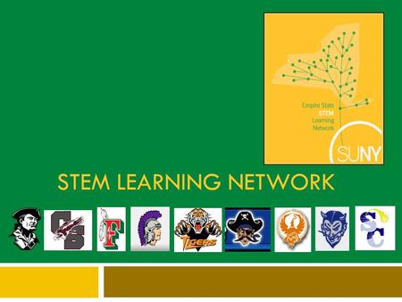 STEM LEARNING NETWORK. Mission: Advance STEM education to prepare all students in New York State for success in school, work and life. Empire State STEM.