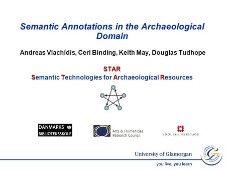 Semantic Annotations in the Archaeological Domain Andreas Vlachidis, Ceri Binding, Keith May, Douglas TudhopeSTAR STAR Semantic Technologies for Archaeological.